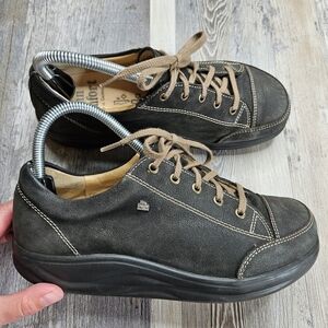 Finn Comfort Ikebukuro Leather Comfort Shoe Black Women's 5